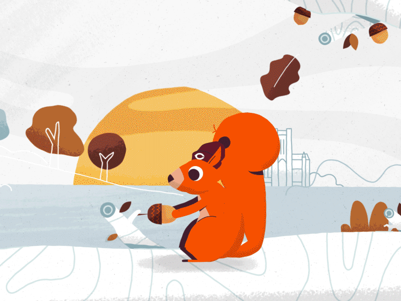 Squirrel running by Oliver Sin on Dribbble