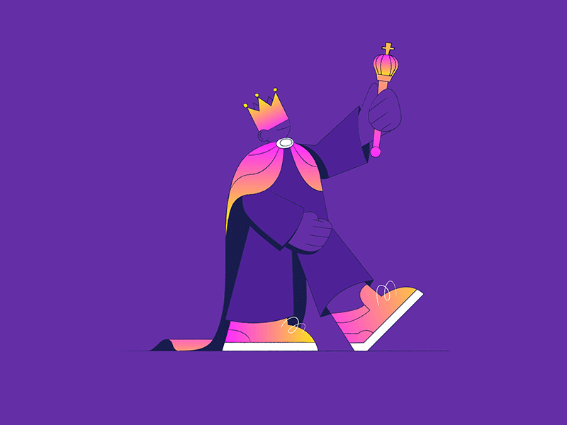 K // 36daysoftype animation crown illustration kicks king loop royal shoes sneakers trainers type typography