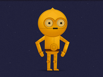 C-3PO animation c 3p0 c 3po c3p0 c3po gold illustration robot space star wars yellow