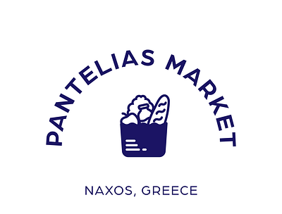 Brand Identity for Pantelias Market, Naxos, Greece brand branding design graphic design illustration logo typography ui ux vector