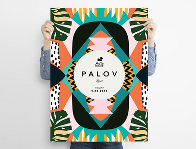 Event Poster for Palov, Ble Papagalos, Athens, Greece brand branding design graphic design illustration logo typography ui ux vector