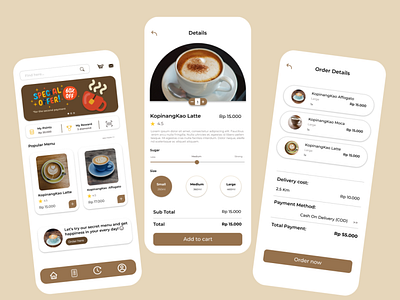 Coffe Shop Mobile Design or Coffe shop app design app appdesign caffe coffe coffeshop coffeshopdesign design mobile mobiledesign ui uiux