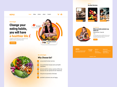 Restaurant - Healthy Food app appdesign caffe design food healthy mobile restaurant ui website websitedesign