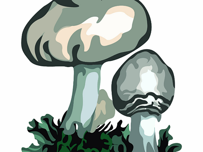 Mushroom plants 🍄 pt3 mushroom botanical ai vector