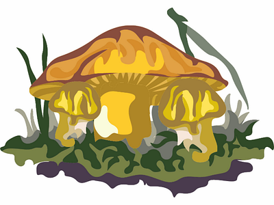 Mushroom plants pt6 mushroom botanical ai vector