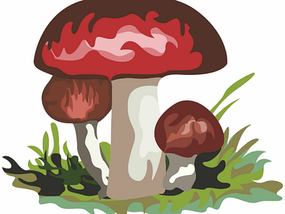 Mushroom plants 🍄 pt12 mushroom botanical ai vector