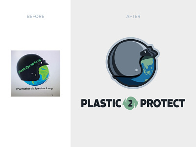 Plastic 2 Protect Logo green plastic