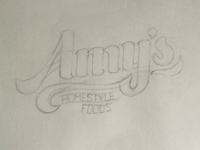 Amys Logo Sketch font food freeform lettering logo sketch sketching type typography