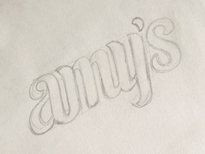 Amys Logo Sketch 2 font food freeform lettering logo sketch sketching type typography