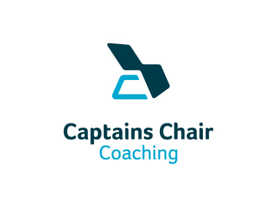 Captains Chair Coaching design icon logo mark typography