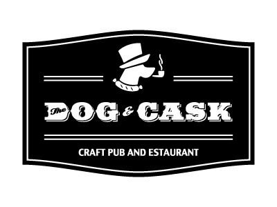 The Dog & Cask Alt 2 (Unchosen) beer cask dog food icon logo mark pub restaurant