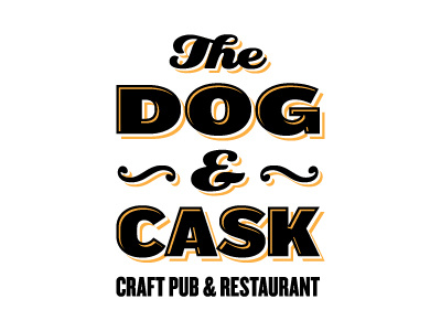 The Dog & Cask Typography Exploration (Unchosen) beer cask dog food icon logo mark pub restaurant