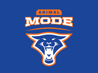 Animal Mode animal athletic cat icon logo sports type typography