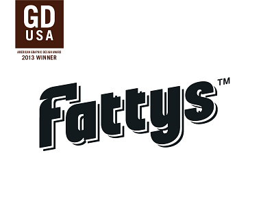 Fattys classic food icon iconic letter retro type typography