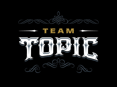 Team Topic calligraphy custom icon letter lettering logo type typography