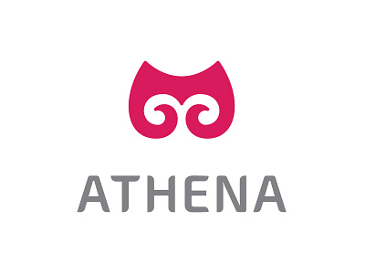 Athena 2 abstract animal athletic bird curvy female feminine icon owl soft type women