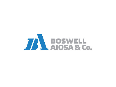 Boswell Aiosa & Co. Logo (Final) a b dom dome home house icon mark realty shape slant