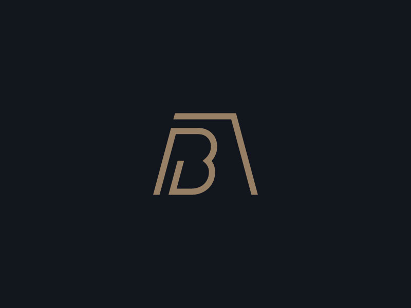 Boswell Aiosa & Co. Logo (Unchosen) house home realty real estate type icon iconic gold b a line linear