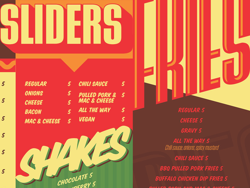 Weenies Menu lettering letter writing font typography type retro restaurant menu