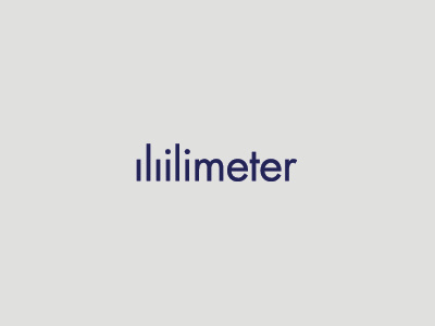 Milimeter letter logo measure millimeter ruler small tiny type typography