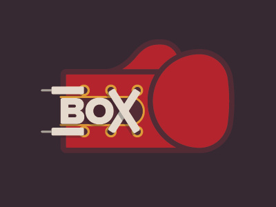 BOX box boxing boxing glove illustration logo retro type typography