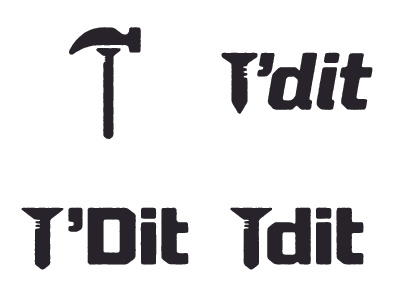 Have I nailed it yet? grunge hammer logo logotype nail nailed nailed it rough type typography