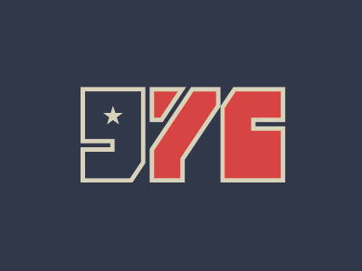 Class of '76 america use star design logo logotype type typography independence day 1776 4th of july