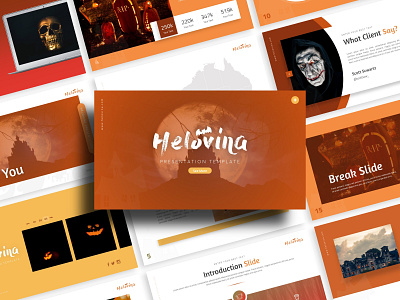 Helovina Halloween Presentation branding graphic design halloween presentation presentation design presentation layout presentation template