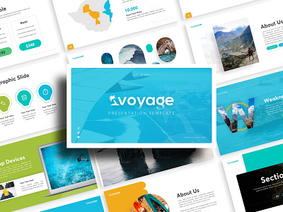 Voyage Travelling Presentation branding graphic design presentation presentation design presentation layout presentation template travel travelling