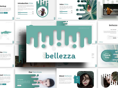 Bellezza Beauty Presentation beauty branding creative graphic design presentation presentation design presentation layout presentation template templete