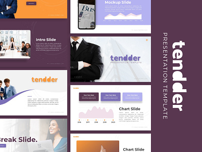Tendder Business Presentation branding business graphic design powerpoint presentation presentation design presentation layout presentation template templete