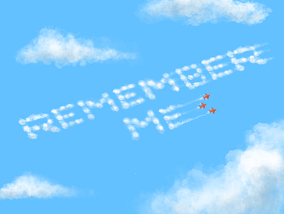 Remember Me clouds illustration lettering procreate sky