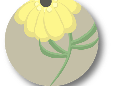sunflower design flower icon illustration illustrator leaf leaves minimalist pastel sunflower