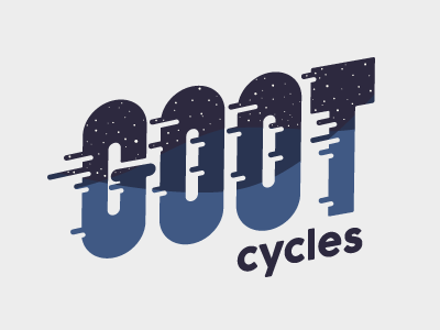 GOOT cycles bike cycle logo movement stars typo