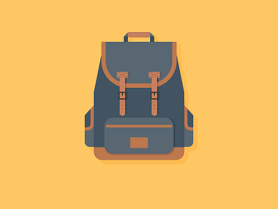Backpack backpack flat illustration mochila