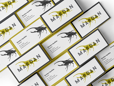 MARDAN beetle brand bug business card coleoptero mardan mark