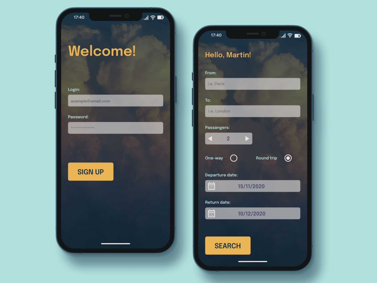 Flight search app by tina prekas on dribbble