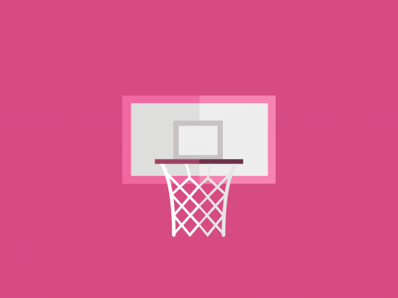 Hello Dribbble animation ball basketball dribbble first game gif hello pink throw welcome