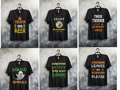 Halloween T-Shirt Design Bundle