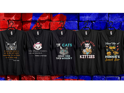 CAT'S T-Shirt Design Bundle Free Download branding breast cancer t shirt cat cats design free free download funny cat graphic design logo template tshirt tshirtdesign typography