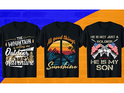 T-Shirt Design Bundle branding design graphicdesign illustration summer summer tshirt template tshirt tshirtdesign typography