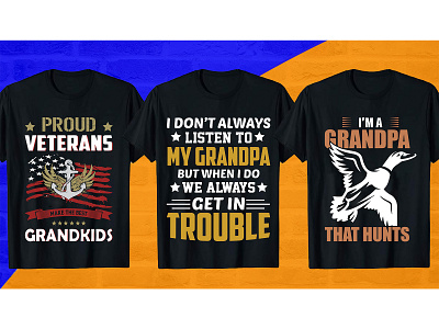 Grandpa T-Shirt Design Bundle design free grandfather and grandson grandfather and son grandfather father son grandparents grandparents and grandchildren grandparents day graphicdesign illustration template tshirt tshirtdesign typography