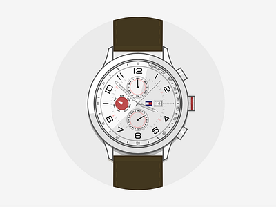 Tommy Hilfiger Watch clock illustration tachymeter time tommy hilfiger watch