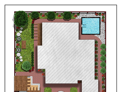 LANDSCAPE DESIGN RESIDENTIAL PLOT 2d landscape design