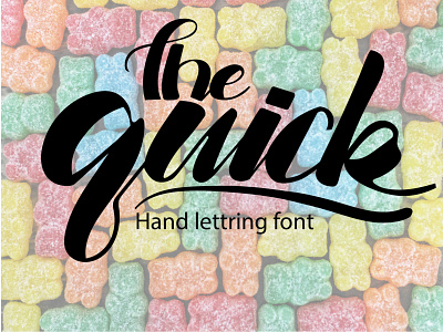 the quick handlattering font branding design illustration logo typography web