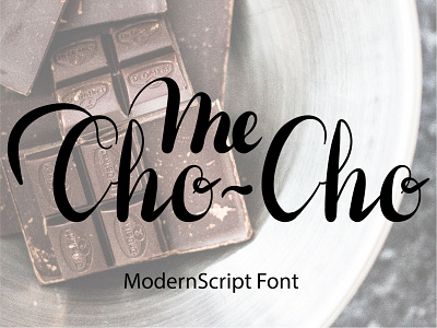 me cho-cho modernscript font art branding design illustration logo typography vector web