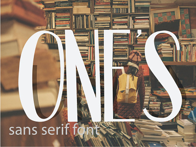 ONE'S sans serif font