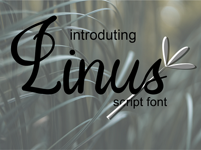 linus script font art branding design graphic design illustration illustrator logo typography vector web