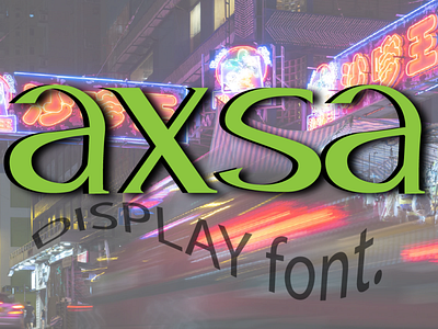 axsa display font