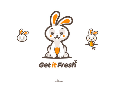 Get it Fresh bunny bunny logo bunny mascot rabbit rabbit logo rabbit mascot